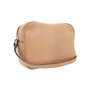Gucci Interlocking GG Soho Tan Bag Pebbled Leather Crossbody Disco Tassel